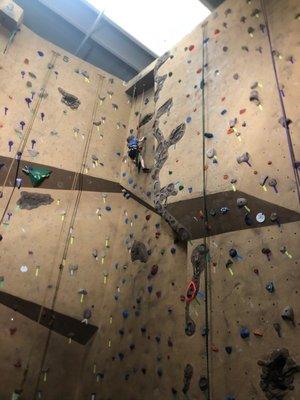 Rock climbing wall