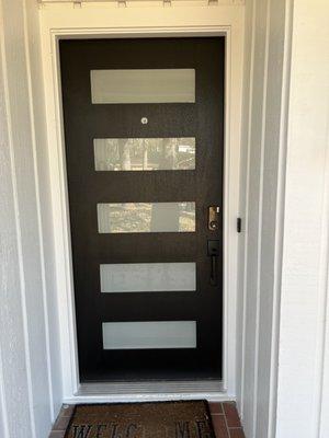 Modern front door installation