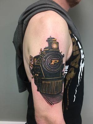 Purdue train tattoo, session one