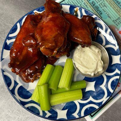 Honey BBQ house baked wings