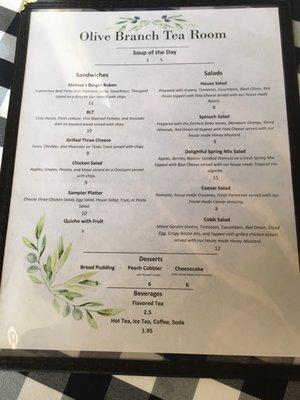 Latest menu