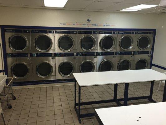 Plenty of dryers, Low/Med/Hot