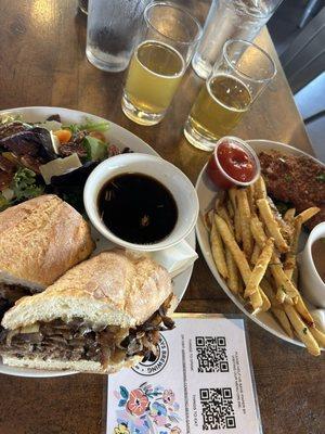 French dip and jaegerschnitzel