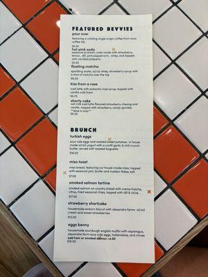 Menu as of 5.23.24