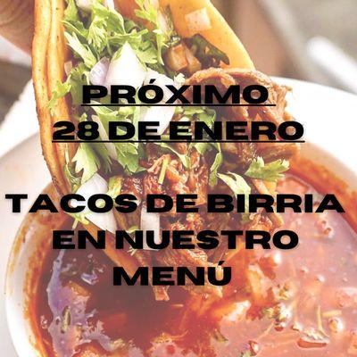 Visítanos y prueba nuestra exquisita birria de res!