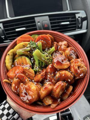 Hibachi Shrimp with teriyaki