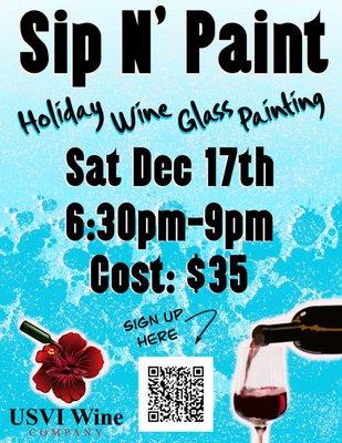 Come and Pain Wine Glasses With Us!!