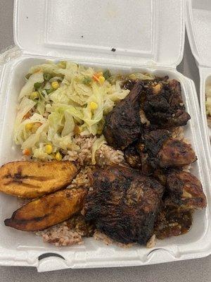 Dinner portion of Jerk Chicken