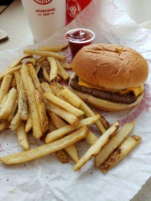 Cheese Burger & Fries