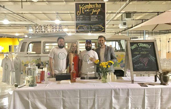 The married co-owners, Alexis and Austin with two great bartenders!!