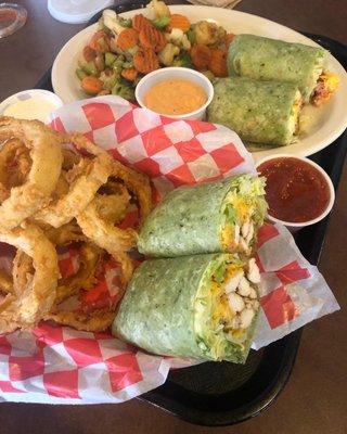 Grilled Chicken Ranch Wrap and Grilled Shrimp Ranch Wrap