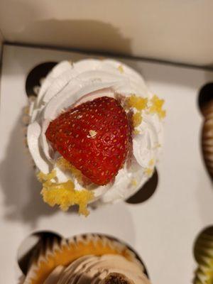 Strawberry shortcake cupcake