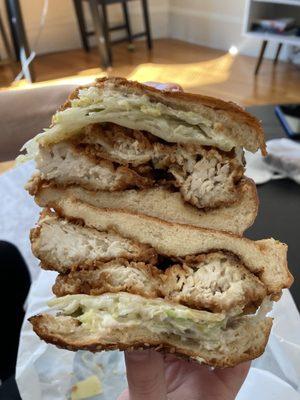 Honey mustard chicken sandwich