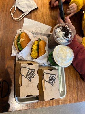 ShackBurger fries and holiday beverages