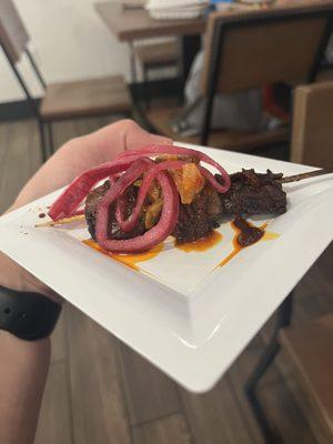 Beef skewer