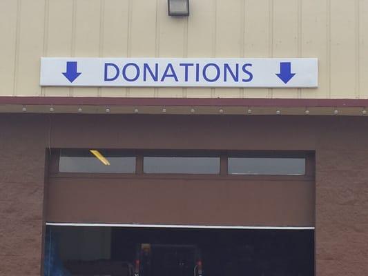 Donation drive up drop off