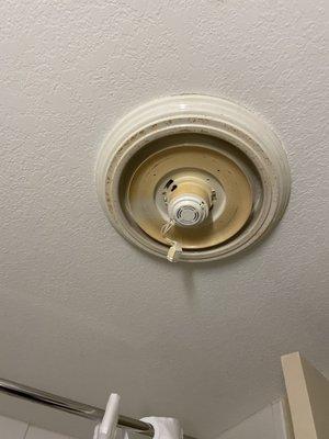 bathroom light/fan missing