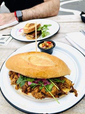 Cochinita Torta! This was the special for cinco de mayo holiday. My husband got the PLT pork belly lettuce and tomato. Also extra yummy.