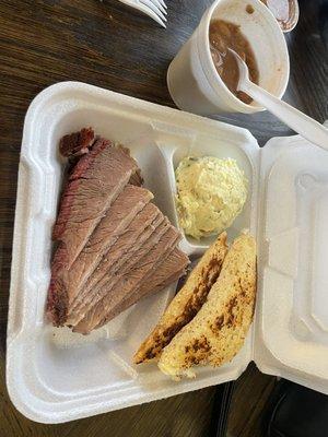 Brisket was good, but the star was the bread and potato salad