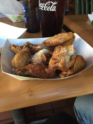 All you can eat wings!! Garlic and Parmesan!