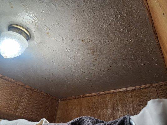 Mold and water stains explaining the smell. Terrible!!!!