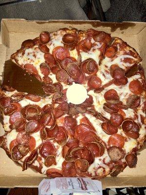 Double Pepperoni pizza.