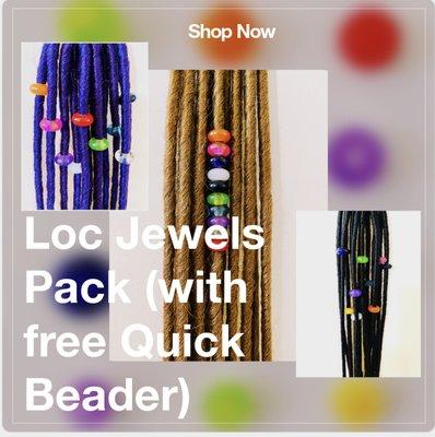 Loc Jewels...Add a pop of color to your locs, braids, twist, etc.