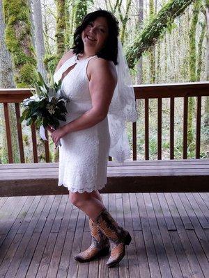 Bride in boots