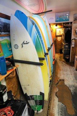 We have a wide selection of fiberglass and EPS surfboards  for rent that will suit the needs of any surfer.