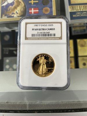 1987-p Gold Eagle proof 69uc NGC