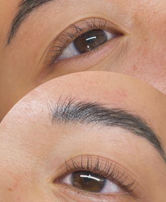 A Lashlift system so gentle, we get to undo the damage of of other systems. Service: Organic lift (plant based).