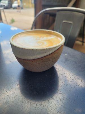 Great coffee from Pivot in a gorgeous clay creation from Whiskey & Clay!   Get a cup next Sat!