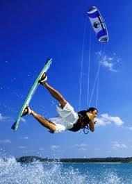 The awesome sport of Kite boarding. Be part of the elements wind, human and water. Ride wind and waves.