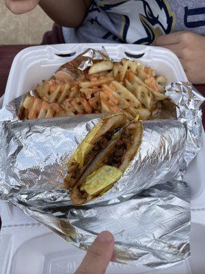 Chopped cheeseburger with fries also amazing!