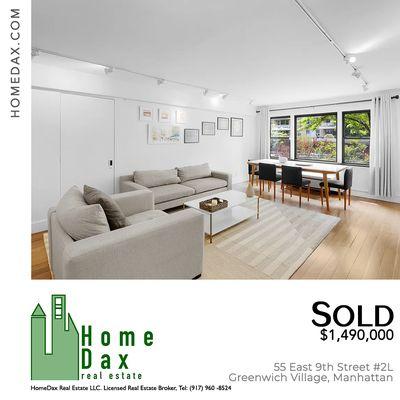 *HomeDax Sold Listing* 55 East 9th Street #2L in Greenwich Village, Manhattan