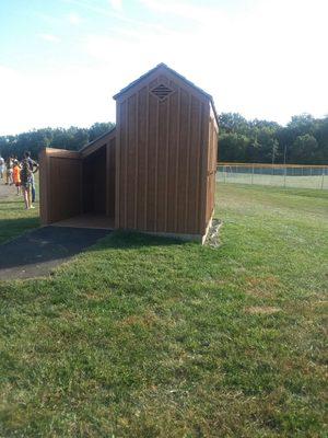 The port potty hut. Impressive.