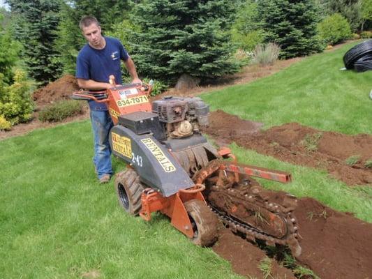 Two nice little cuts across the yard. No problem.