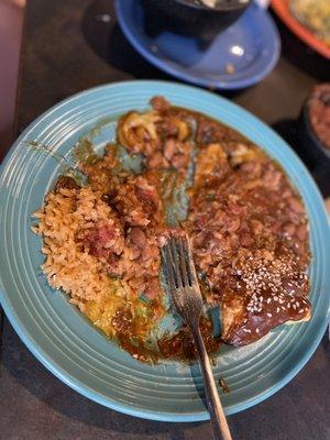 Mole and ancho chili.