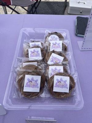 Packaged beautifully chocolate chip cookies yummy!