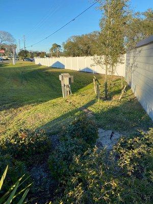 Fence installation done by Big Sun Fencing.