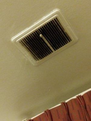 Filth and dust covered vent