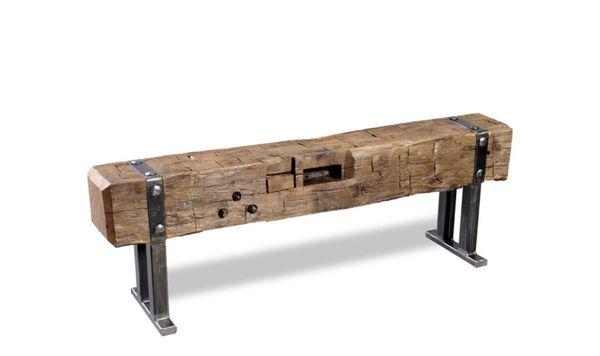 Reclaimed beam bench