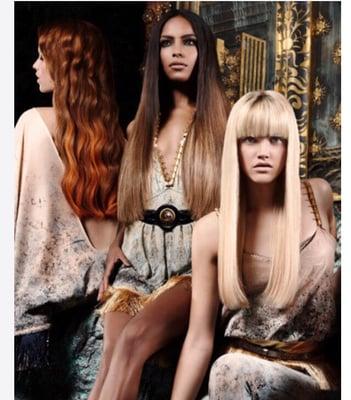 Great Lenghts photo shoot. Red, brunette, and blonde Great Lenghts hair extensions done by Jolene