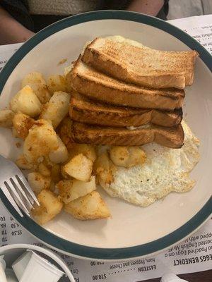 $5 for all this! (There's a 2nd egg under all that toast)