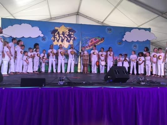 Capoeira New Orleans at the Kids Tent! Jazz Fest 2015