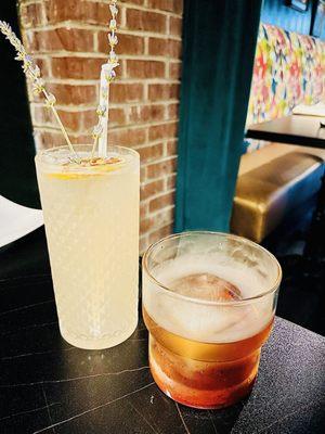 Lavender mule & Fumée old fashioned