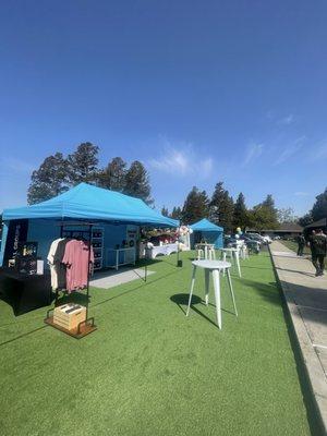 This is Fountains outdoor hangout area! Such a fun + unique place to connect into community!