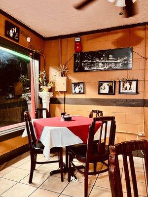 Inside restaurant