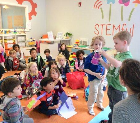 Closing Ceremony: show and tell about the day's STEM activity.