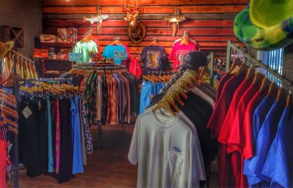 Clothing in the Famous Man Cave @ Leaf in Creek Outdoor Outfitters